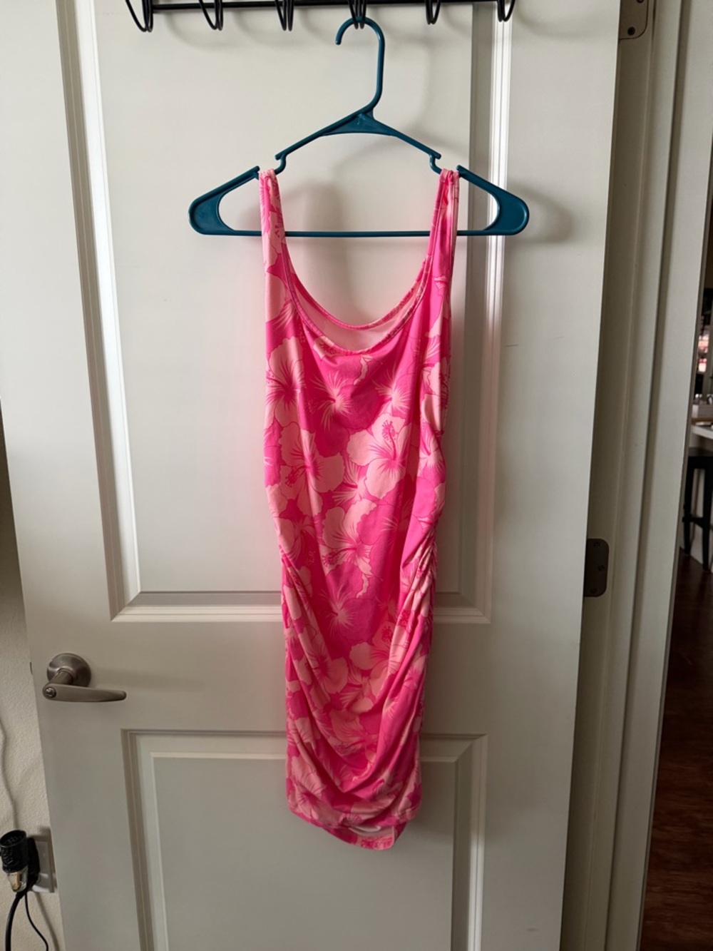 Pink Floral Bodycon Dress